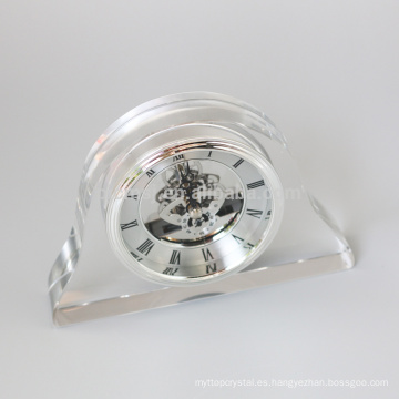 Reloj cristalino material al por mayor del escritorio del reloj de tabla del reloj